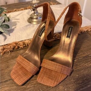 Nine West Brown Textured Heels 9